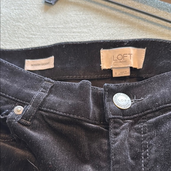 LOFT Black Skinny Corduroy Pants - Picture 2 of 3